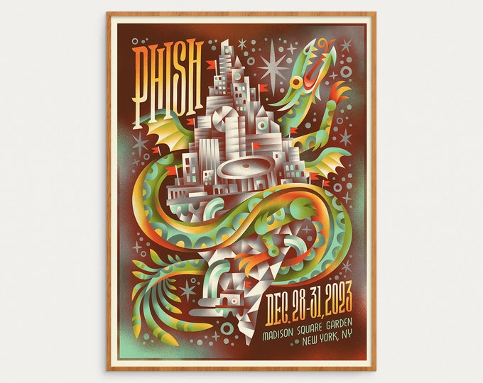 PHISH, New Years Run Poster • Dec. 28, 29, 30, 31, 2023 • Madison Square Garden • New York, NY