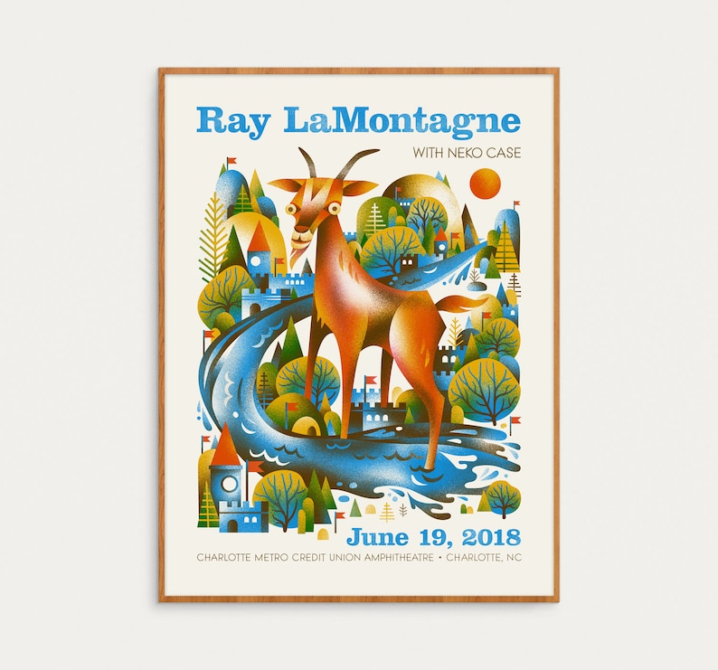 Ray LaMontagne Show Poster June 19 2018 Charlotte North image 1