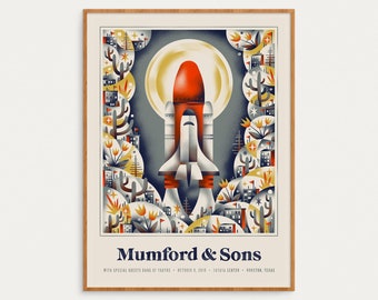 Mumford and Sons Poster • Oct. 8 2019 • Houston, Texas • 18x24 • Official Show Poster