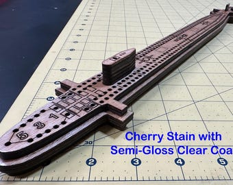 Virginia Class Submarine Two Track Cribbage Board