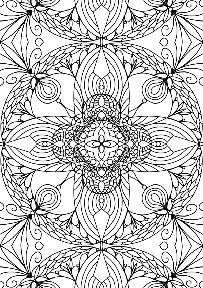 15 Original and Unique Coloring Mandalas for Adults and Kids, Instant ...