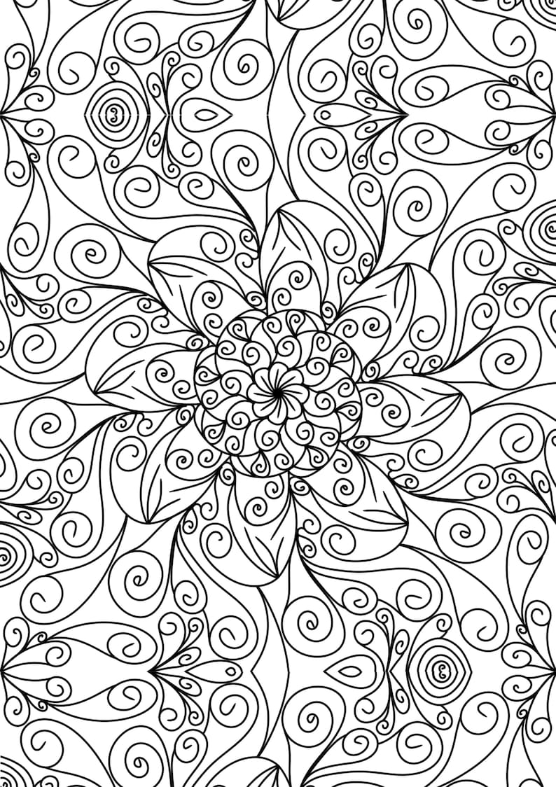 15 Original and Unique Coloring Mandalas for Adults and Kids, Instant ...