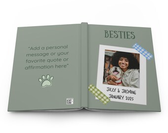 Personalized Dog Owner Journal or Notebook, Custom Photo Cover with Your Dog & Message, Dog Lover Gift Keepsake (Blank or Lined), Pet Owner