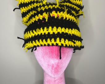 Distressed Cat Ear Beanie