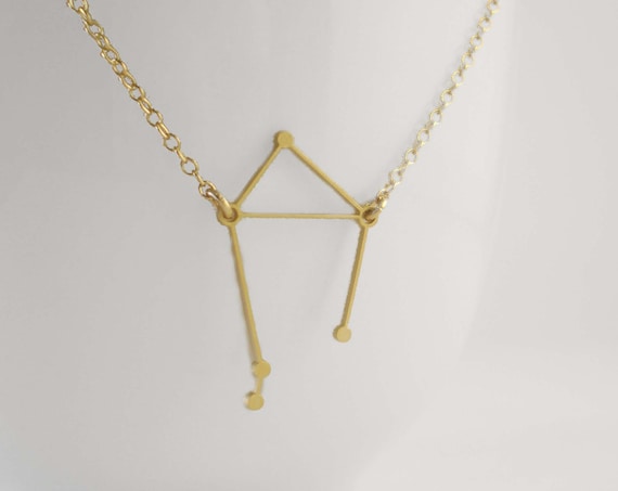 Libra Constellation Necklace, Zodiac Constellation Necklace, Astrology, Stars