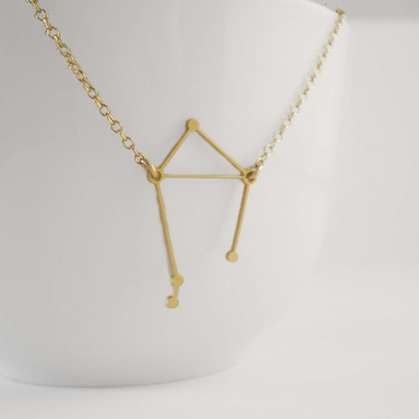 Libra Constellation Necklace, Zodiac Constellation Necklace, Astrology, Stars