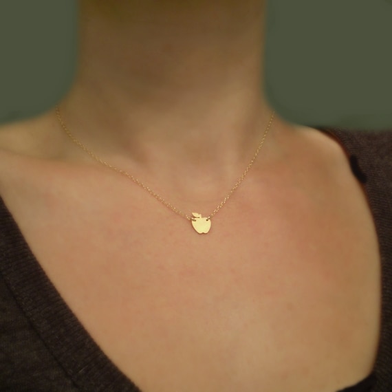 Tiny Apple Necklace