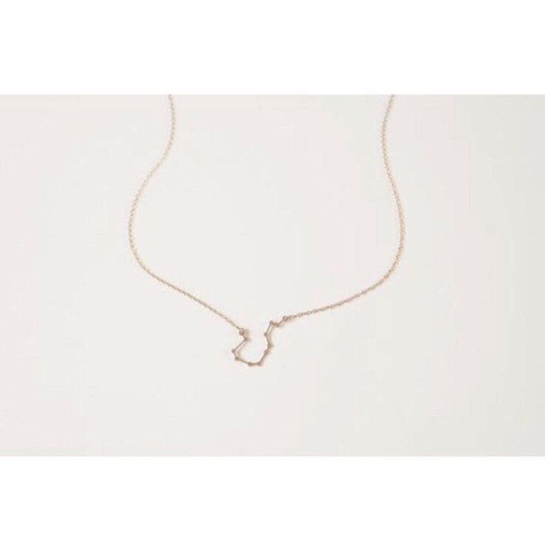 Aquarius Zodiac Constellation Necklace Handmade in America image 3