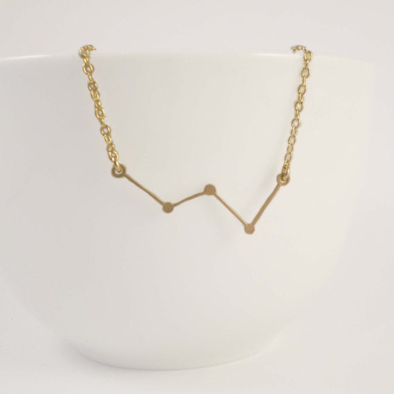 Cassiopeia Constellation Necklace - The Queen, Constellation Necklace, Stars, Cassiopeia Charm