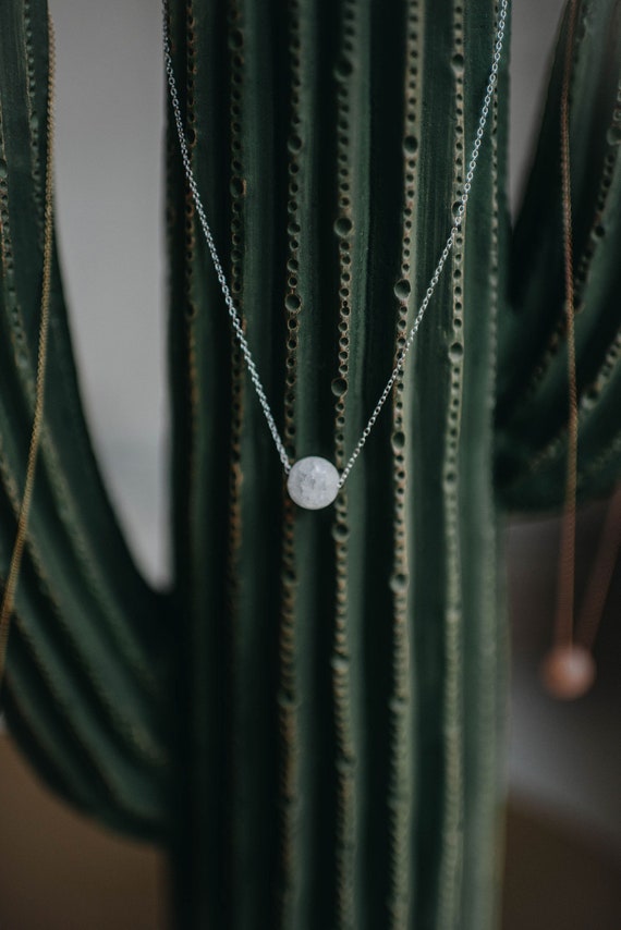 Solo Stone Necklace | Clear Quartz