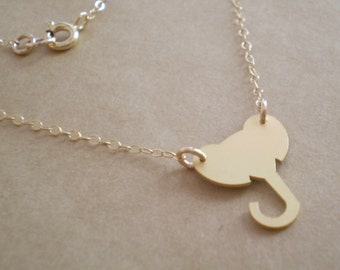 Elephant Necklace - Delicate Elephant Necklace - 14k Gold Filled or Silver