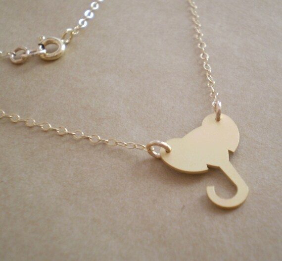 Elephant Necklace - Delicate Elephant Necklace - 14k Gold Filled or Silver