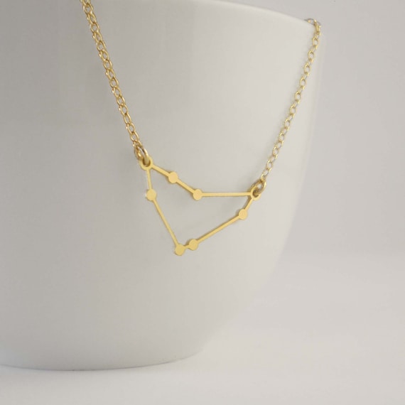 Capricorn Constellation Necklace Zodiac Constellation Zodiac Necklace Astrology Stars Etsy