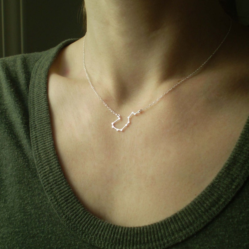 Aquarius Zodiac Constellation Necklace Handmade in America image 1