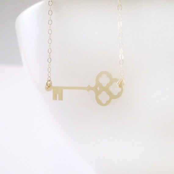 Skeleton Key Bracelet - 14k Gold Filled, Rose Gold Filled or Sterling Silver