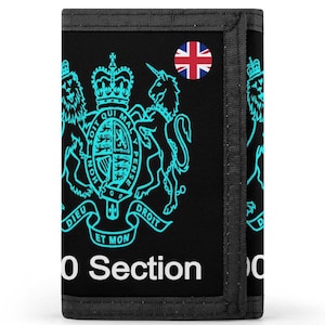 JAMES BOND MI6 Super Geldbörse | Dreifachgefaltetes Design für Bargeld, Kartenausweis und versteckten Schlüsselring | Perfektes 007 Fan Geschenk