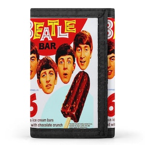 BEATLES 1965 Eis Neue Super Geldbörse | Dreifach gefaltetes Design für Bargeld, Karten und versteckten Schlüsselring