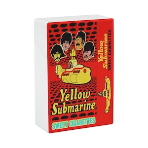 Custodia in plastica in stile BEATLES YELLOW SUBMARINE per erba, sigarette, gomme da masticare e qualsiasi nascondiglio segreto / regalo perfetto per i fan dei Beatles