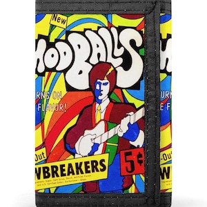 Publicidade MODBALLS RETRO CANDY | Design triplo com chaveiro oculto | Arte vintage de rock and roll