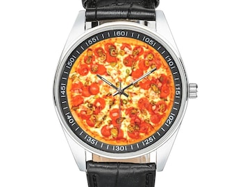 PIZZA PIE Armbanduhr | Uhren für Feinschmecker und Liebhaber von Käse