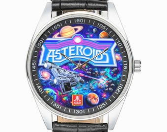 ATARI ASTEROIDS RETRO Art Watch | Based on 1979 Video Game Promo Ad