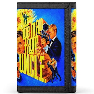 MAN FROM UNCLE 1966 Poster Multi-function Wallet | Bond Fan Collectible | With Hidden Pouch
