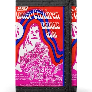 BLUMENKINDER 1960er Jahre Gummi Werbung | Tri-Fold Design mit versteckter Schlüsselring | Retro 60er Jahre Ära Kunstwerk