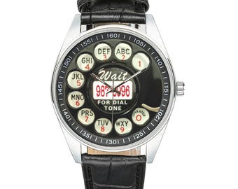 RETRO TELEFOONWIJZER Horloge | Vintage roterende horloges met telefoonthema