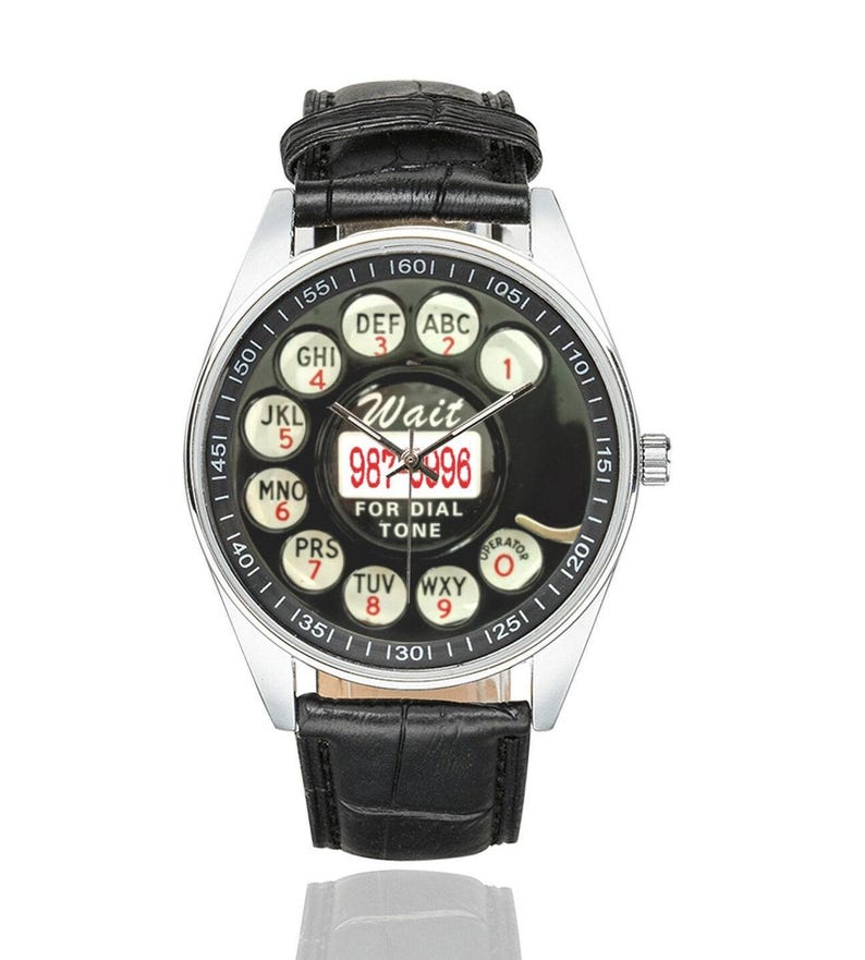 RETRO PHONE DIAL Watch | Vintage Rotary Telephone Themed Watches image 1