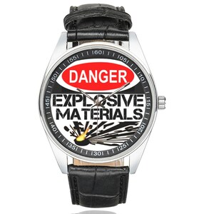 Reloj con ADVERTENCIA DE EXPLOSIVOS: un reloj de alerta exclusivo para quienes están en alerta máxima