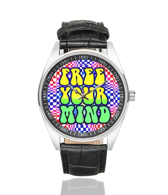 FREE YOUR MIND 60s Retro Style Watch Expand Your Consciousness