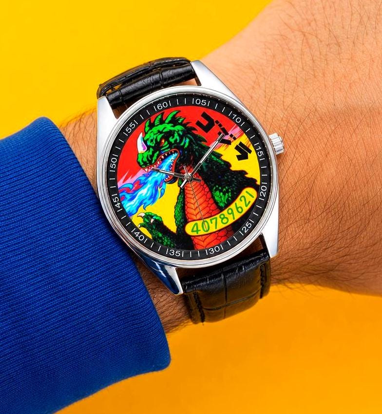 GODZILLA Japanese Vintage Card Watch | Kaiju Monster Fan