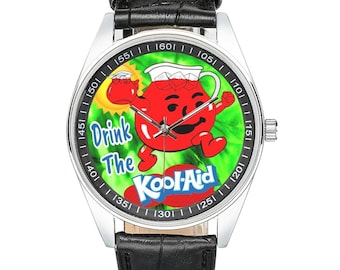 RETRO KOOL-AID Mann Auf einer Neuen Armbanduhr | 60er Jahre Nostalgisches Werbereklame Sammlerstück