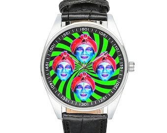 JAMBI The GENIE Uhr | Lustige, einzigartige Armbanduhr im 80er-Jahre-Stil