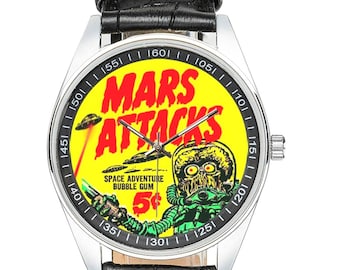 MARS ATTACKS 1962 DESIGN Trading Cards Watch | Vintage Sci-Fi Cartoon Art Fans