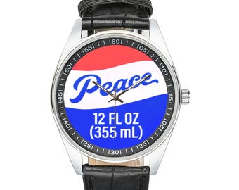 PEACE SODA CAN Watch | Trendy Timepiece Accessory for Unique Style & Fun Look