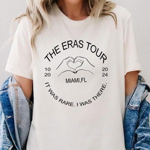 Eras Tour Custom Date Shirt, Eras Tour Custom City, Concert Heart Hands, It Was Rare, I Was There, Concert Shirt, Eras Tour, Original Design
