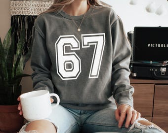 6 7 Funny Trendy Shirt, Comfort Colors, Six Seven Shirt, Meme Shirt, Six seven number sweatshirt