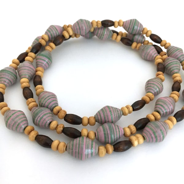 Paper Bead Necklace - Etsy