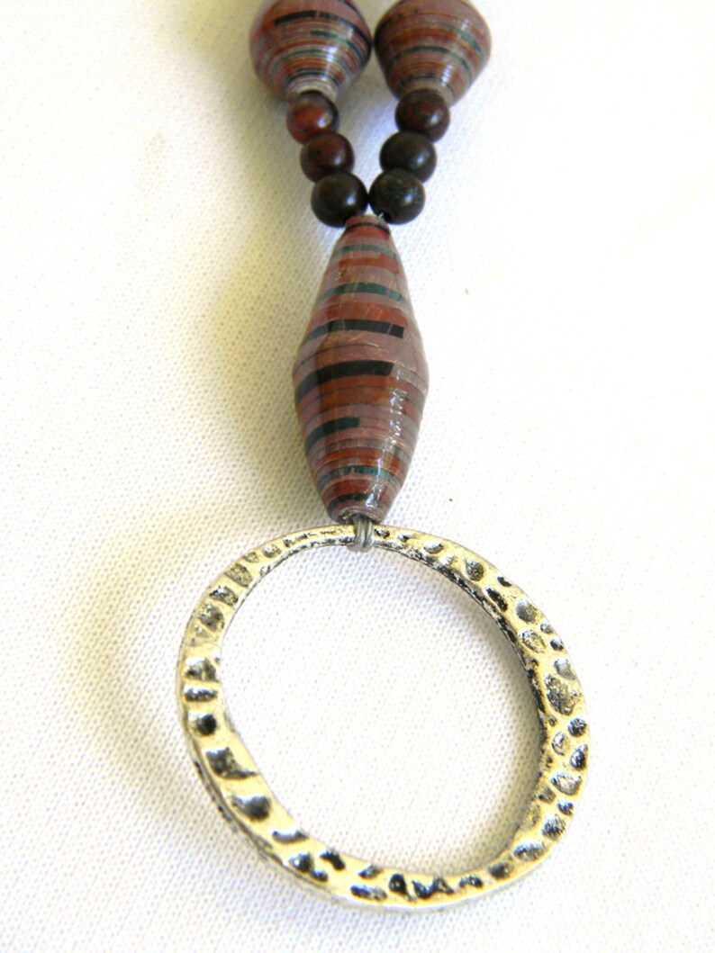 Fair Trade Paper Bead Jewelry Eyeglass Holder Leash Chain 416 image 4