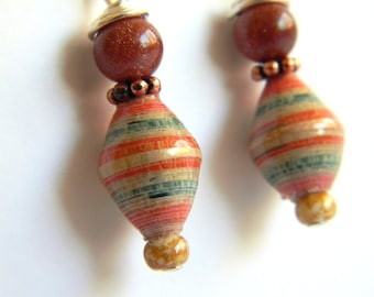 Fair Trade Paper Bead Jewelry - Earrings - #ET101