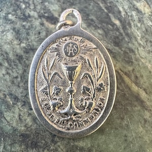 Eucharist Sterling Silver Medal Communion Gift