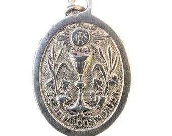 Eucharist Sterling Silver Medal Communion Gift