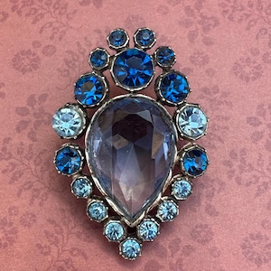 Beautiful French Antique Art Nouveau Brooch Silver Plated Metal Gift For Her, Vintage Wedding