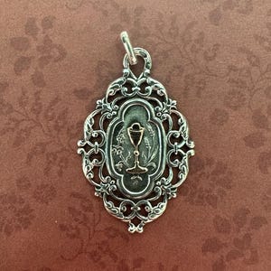 Eucharist Medal Sterling Silver and Gold 18K Communion medal