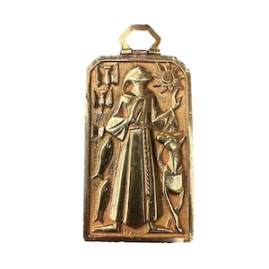 Large Gilt Bronze Medal signed Py – Saint Francis of Assisi with Animals