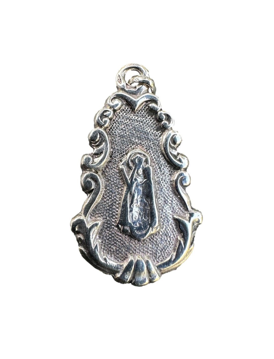 Antique Sterling Silver Virgin Mary Medal – Lourdes Souvenir - Etsy