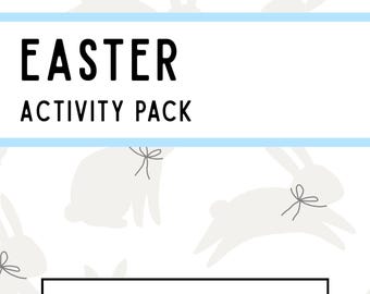 Pack d'activités de Pâques : travaux manuels, tapis de pâte à modeler, feuilles de travail, pages à colorier et plus encore ! (Téléchargement numérique)