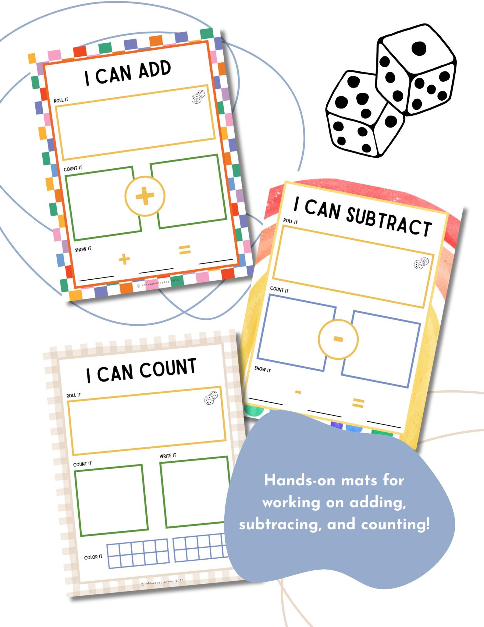 Roll, Count and Solve: Math Dice Game (digital Download) - Etsy