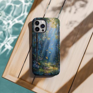 Mystical Butterfly Forest Phone Case, Aesthetic iPhone case, Oil painting style, iPhone 16 15 14 13 Pro Samsung Galaxy S23 S22 S20 Ultra
